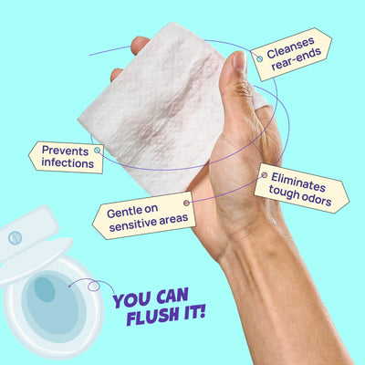 Flushable Cat Anal Gland Wipes - Set of 4