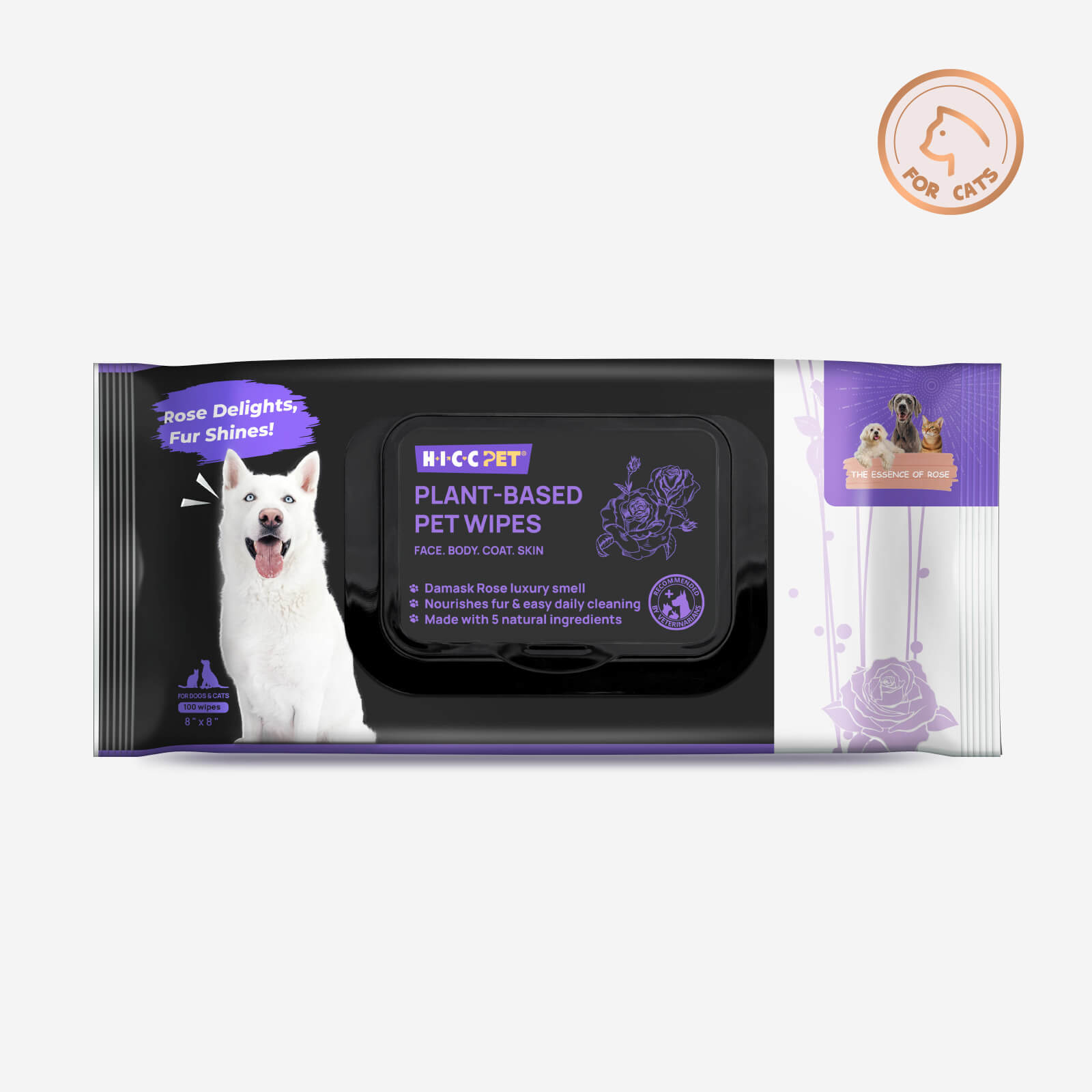 Plant-Based Cat Wipes 100 Pcs